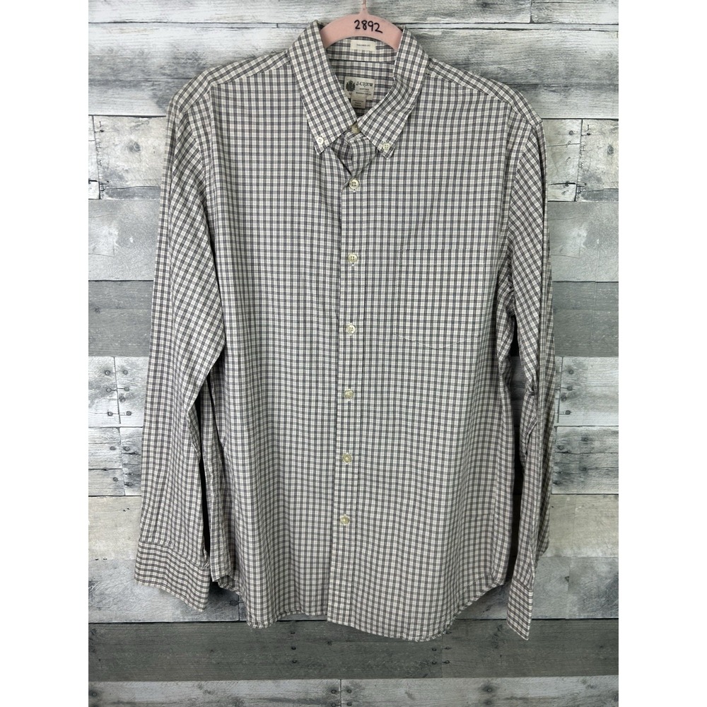 J.Crew Tailored Washed Casual Cotton Medium Long Sleeve Button Up